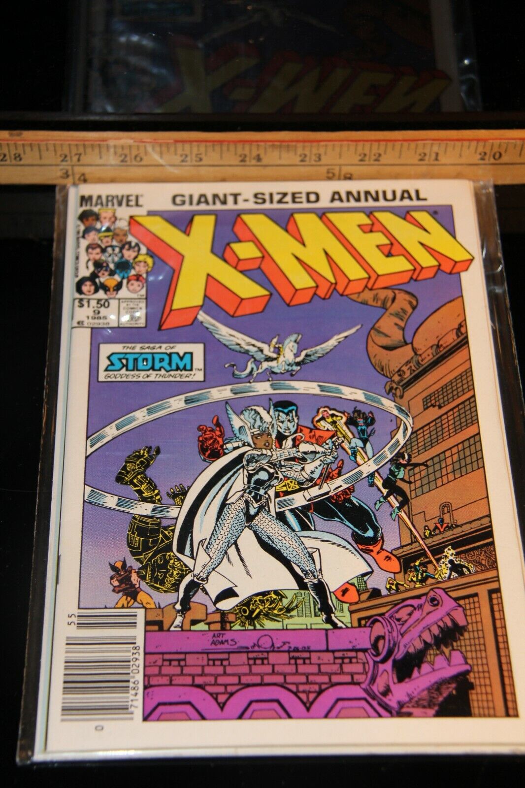 comic the uncanny x-men annual  9 giant size newsstand variant , mint  1985