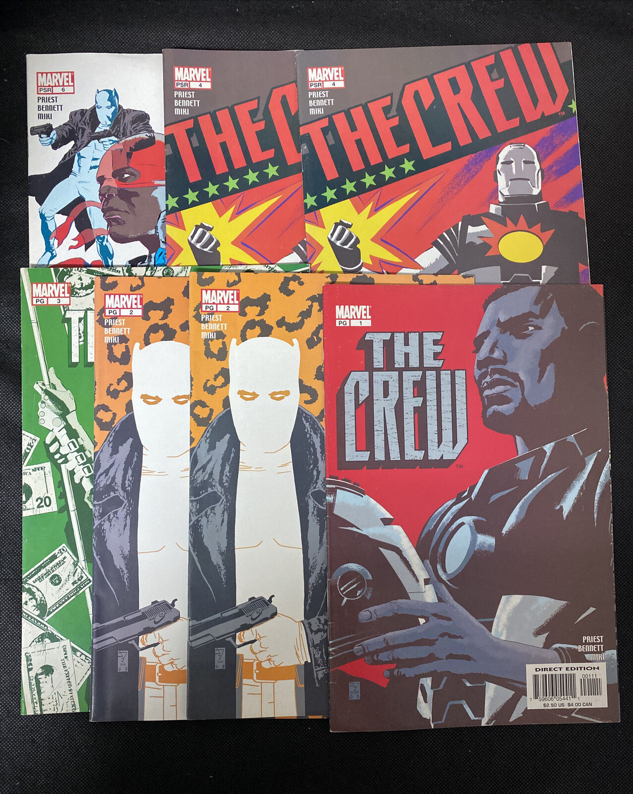 THE CREW #1, 2, 2, 3, 4, 4, 6 (Marvel 2003) 1st Josiah X Bradley