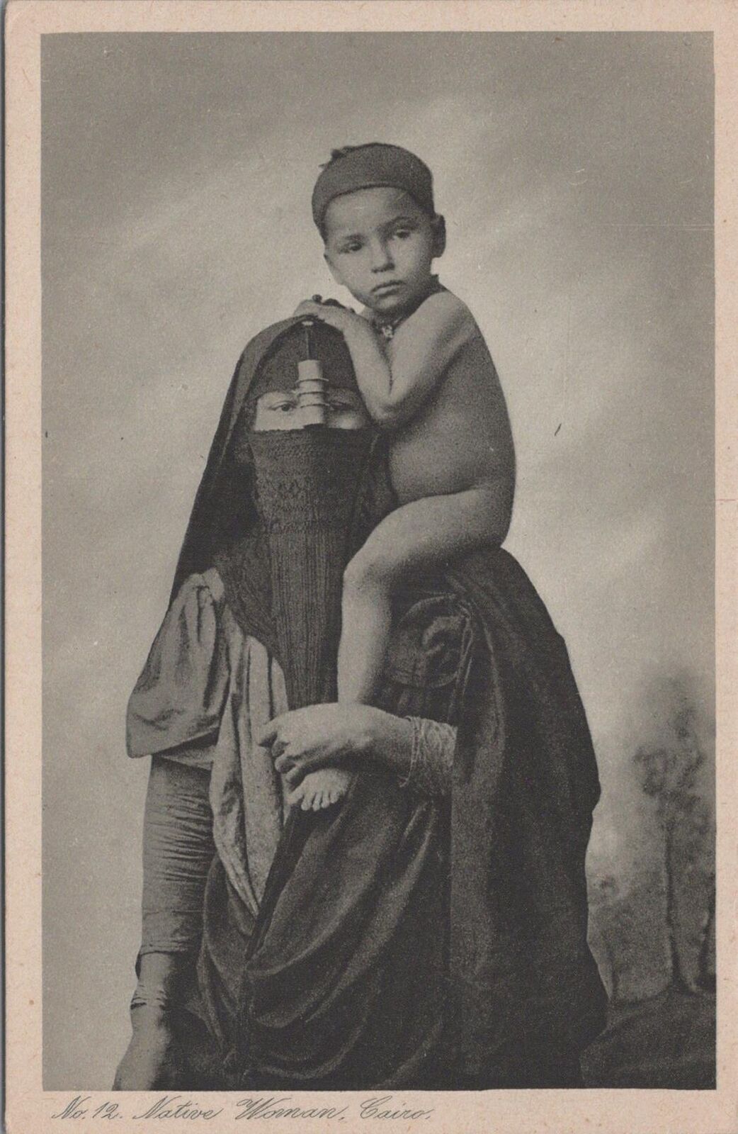 Postcard No 12 Native Woman Cairo Egypt 