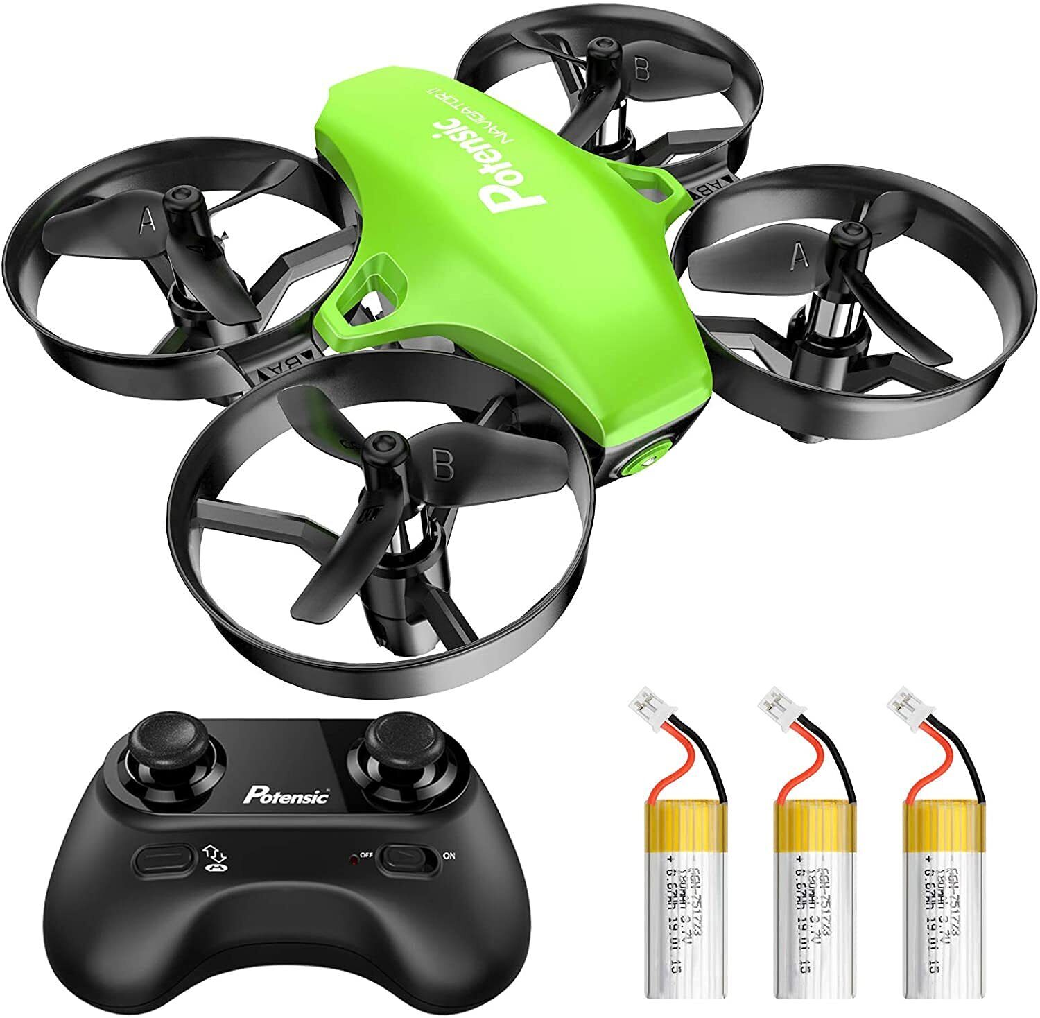 Drone for Children Potensic Mini Drone Less than 100g Toy Drone with 3 Batteries