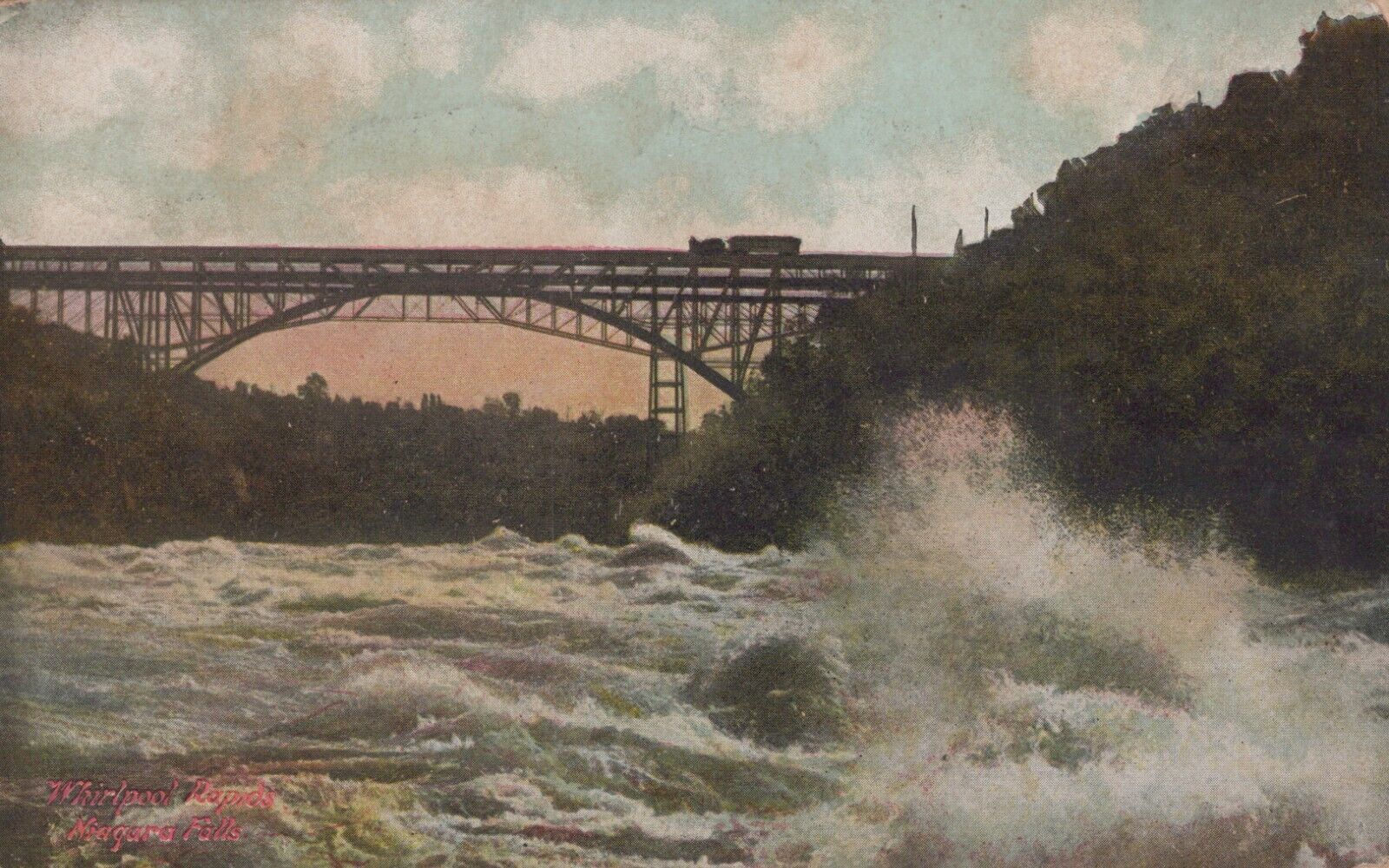 Whirlpool Rapids Niagara Falls New York Posted Dividedback Vintage Postcard