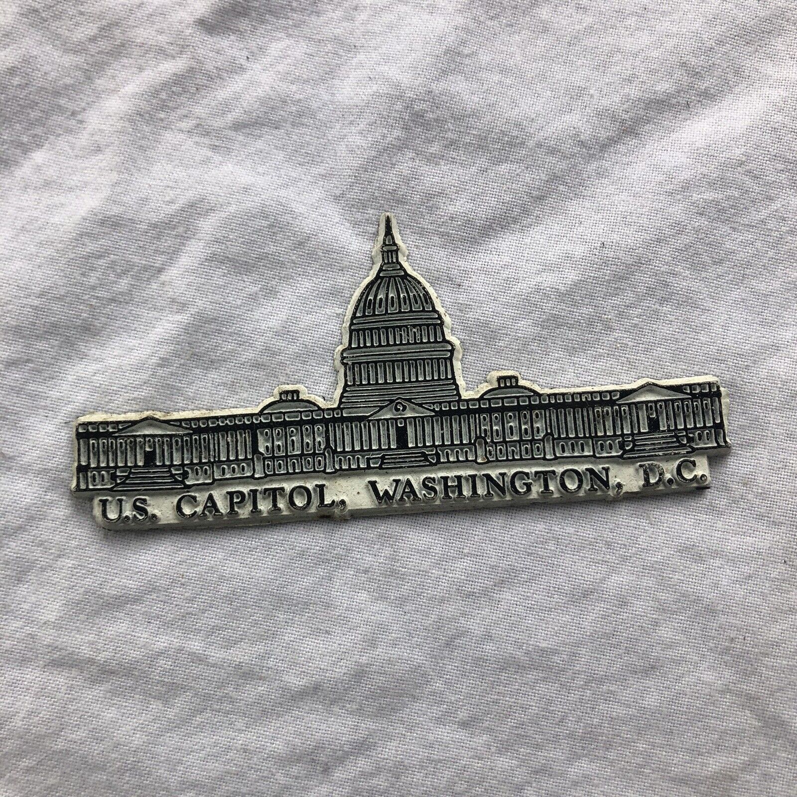 Vintage Rubber Us Capital Building Washington Dc Fridge Magnet