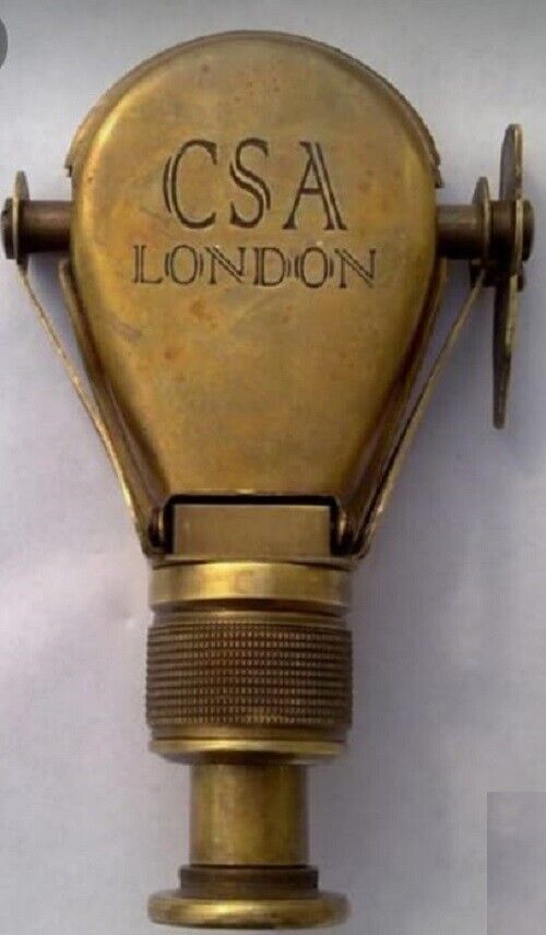 Nautical Brass Binocular Monocular Vintage Telescope CSA LONDON Spyglass