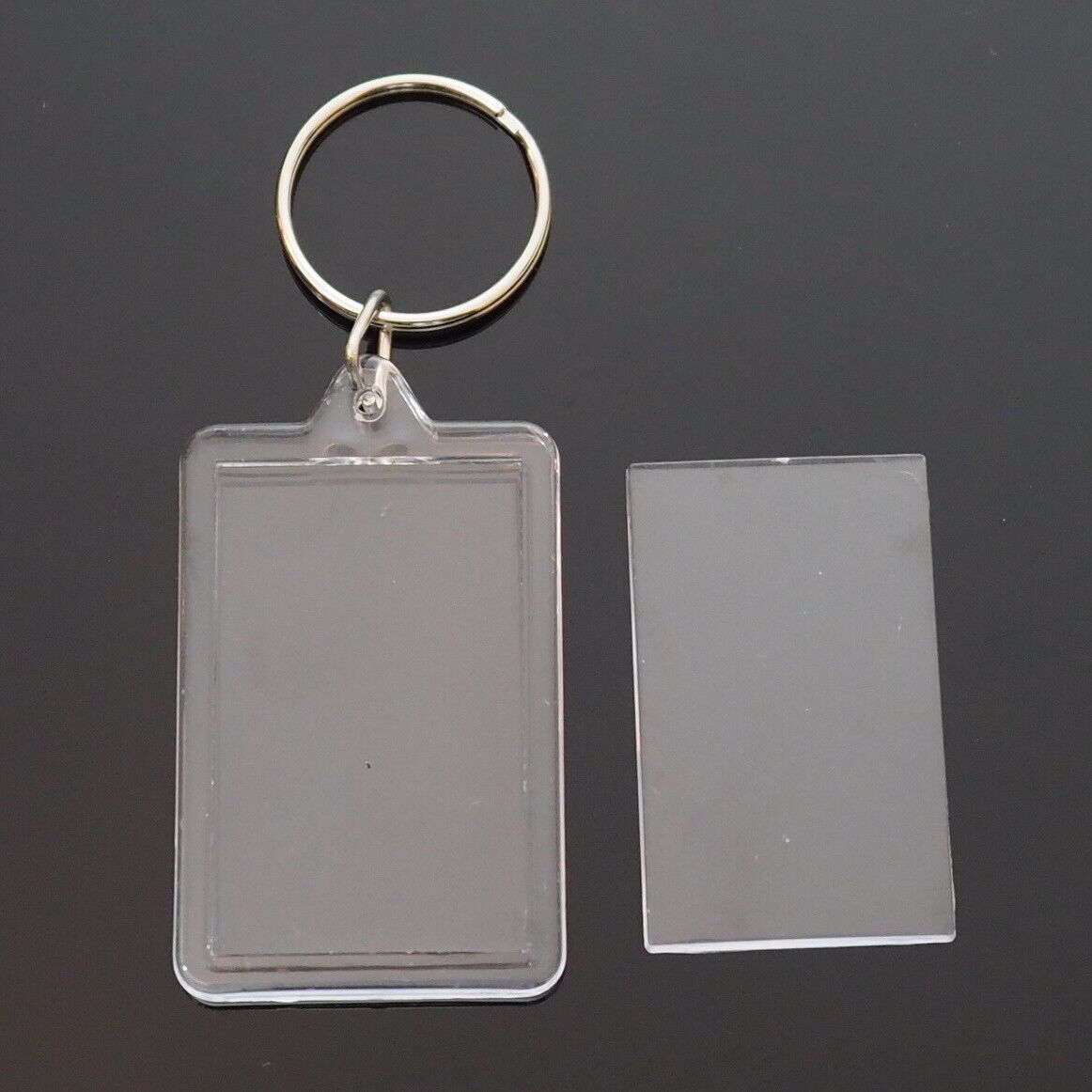 Transparent Blank Acrylic Insert Photo Picture Frame DIY Keychain - Choose Shape