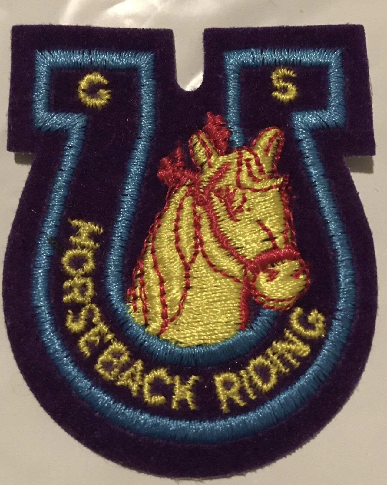 GSA Horseshoe Patch - Girl Scouts Of America Horseback Riding Badge
