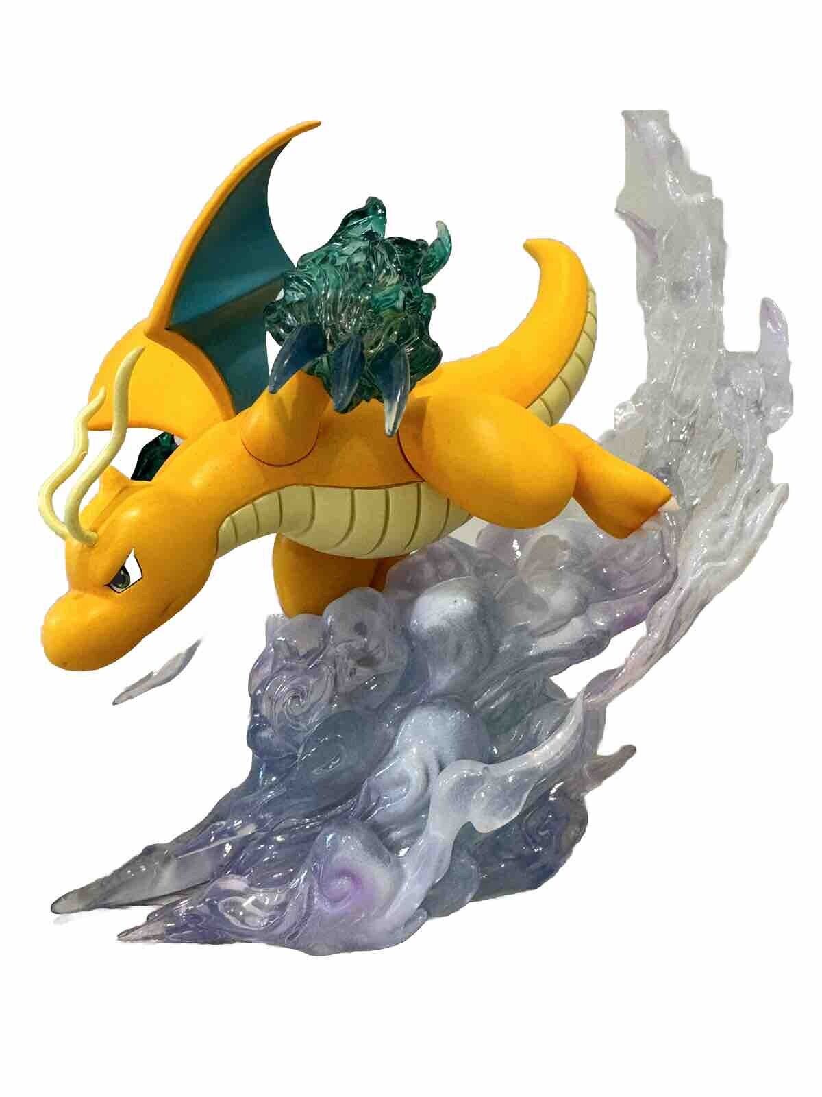 Pokemon Dragonite Dragon Attack Statue Figure Model Toy Collectible