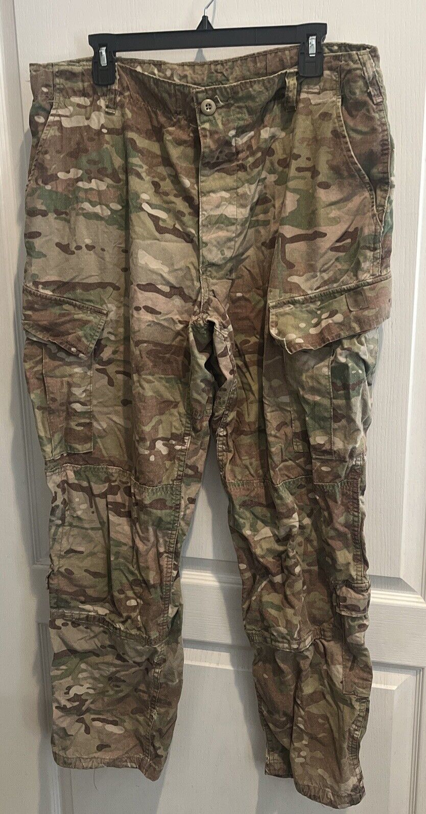 US ARMY PANTS MULTI CAM OCP Camo Cargo Ripstop Fire Res MENS REGULAR Used