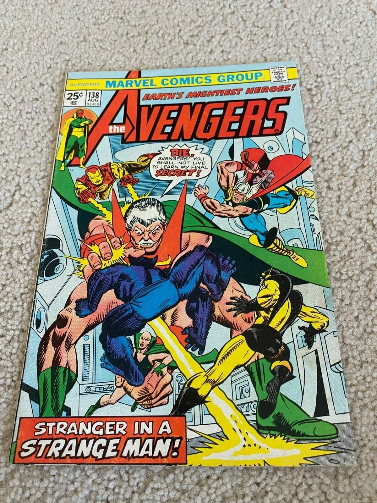 Avengers  138  Fine- 5.5  Iron Man  Captain America  Thor  Vision  Scarlet Witch