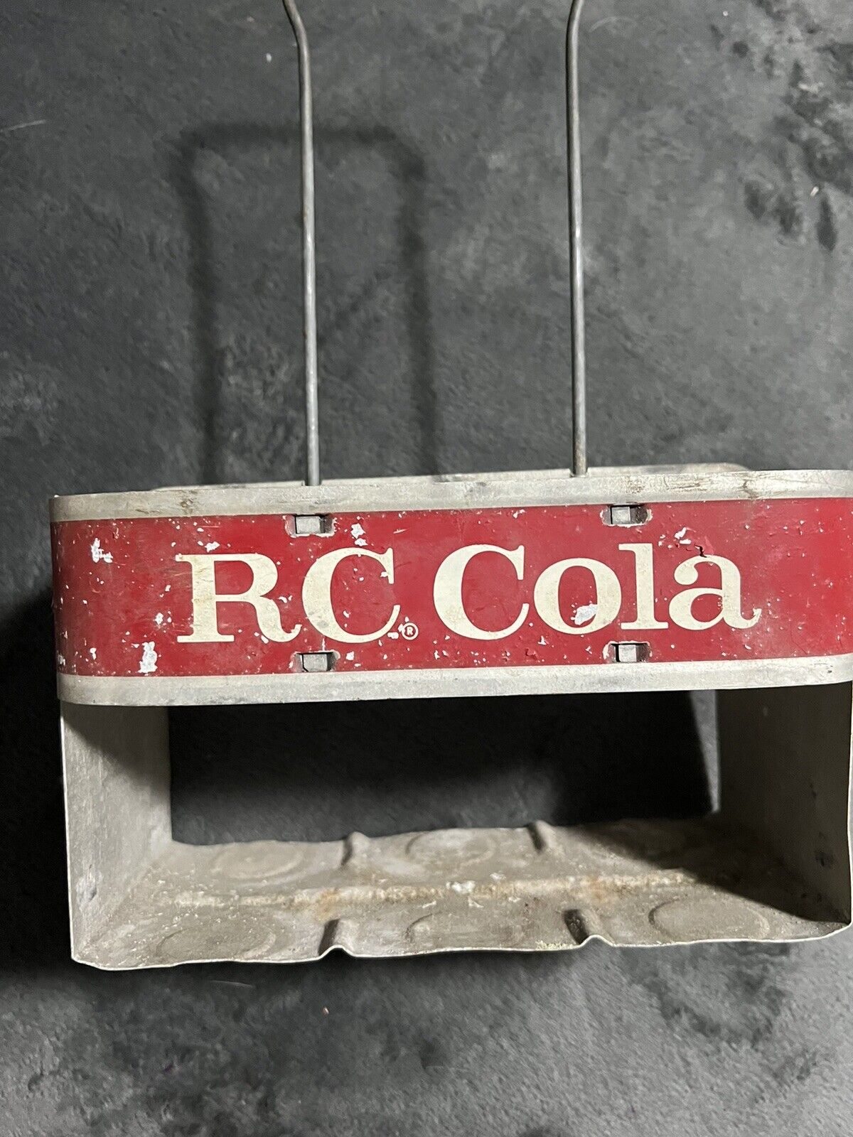 Vintage Original Royal Crown RC Cola 6-Pack Metal Carrier - Hard To Find
