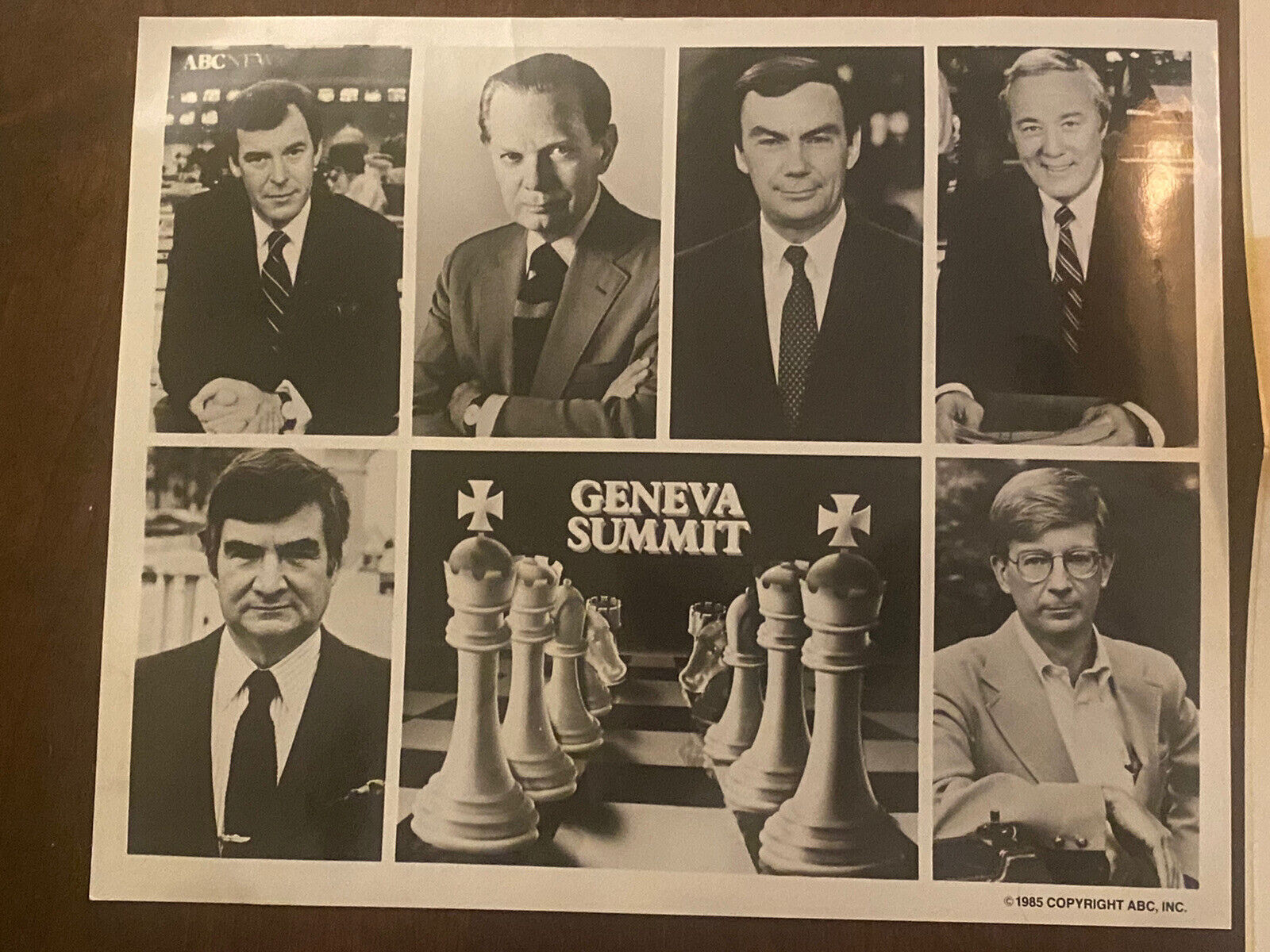 1985 ABC News Press Kit Photo Geneva Summit - Reagan Gorbachev RARE