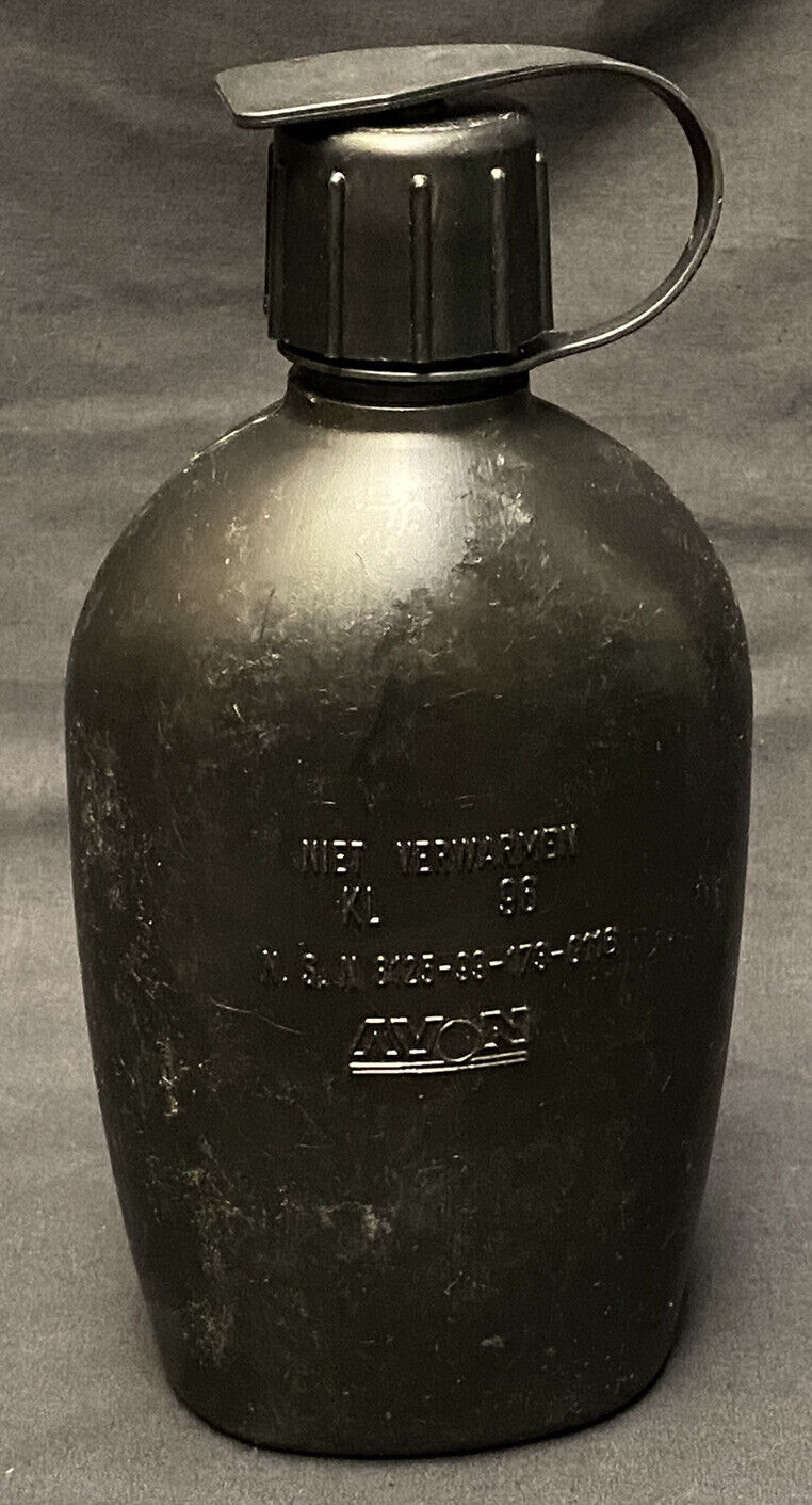 Dutch Military Avon NBC Plastic Water Bottle Canteen With Plastic Screw Top