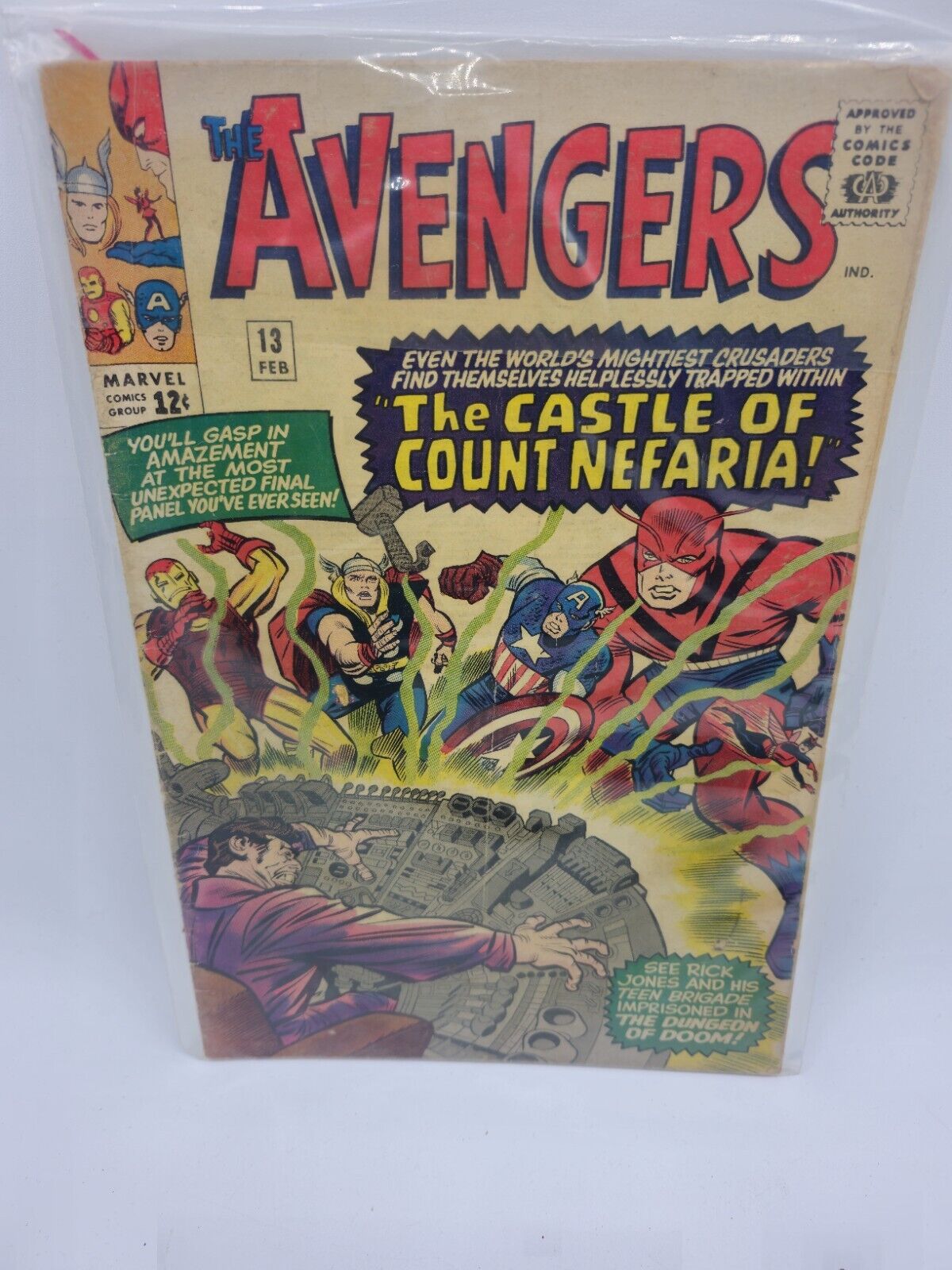 Avengers #13 FN+ 6.5 1st Appearance Count Nefaria Jack Kirby Marvel 1965