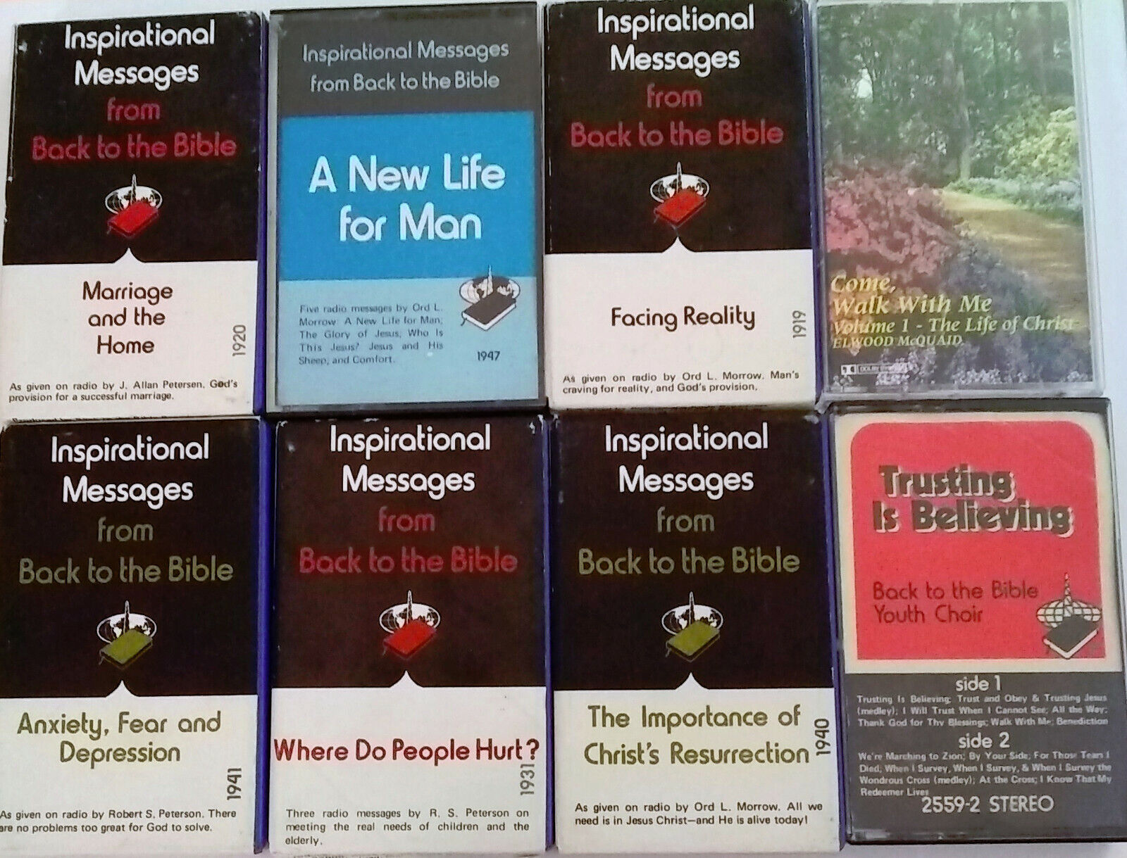 BACK TO THE BIBLE AUDIO SET MARITAL MARRIAGE ANXIETY FEAR DEPRESSION HURT ISSUES