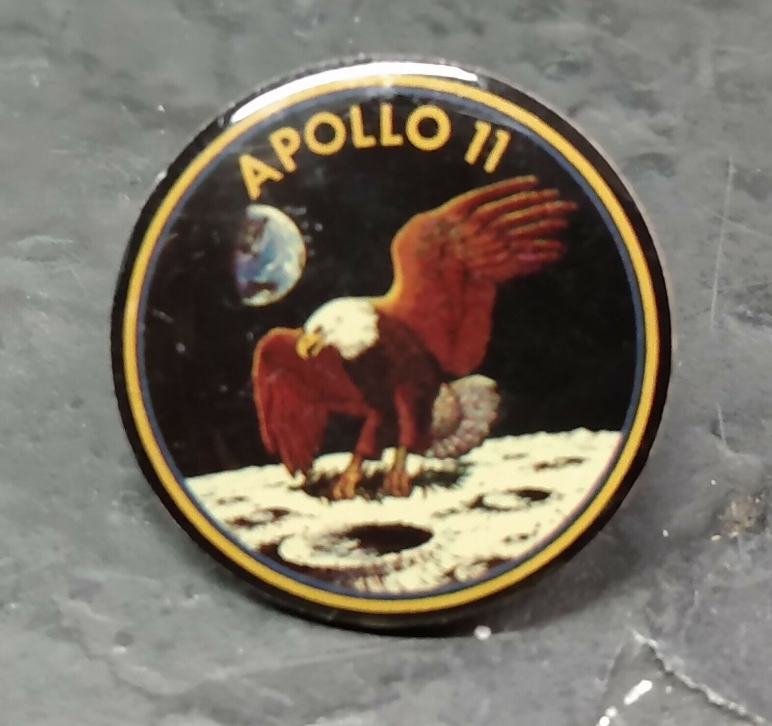 Apollo 11 Mission Insignia Pin Eagle Historic Space Moon Landing MINT 