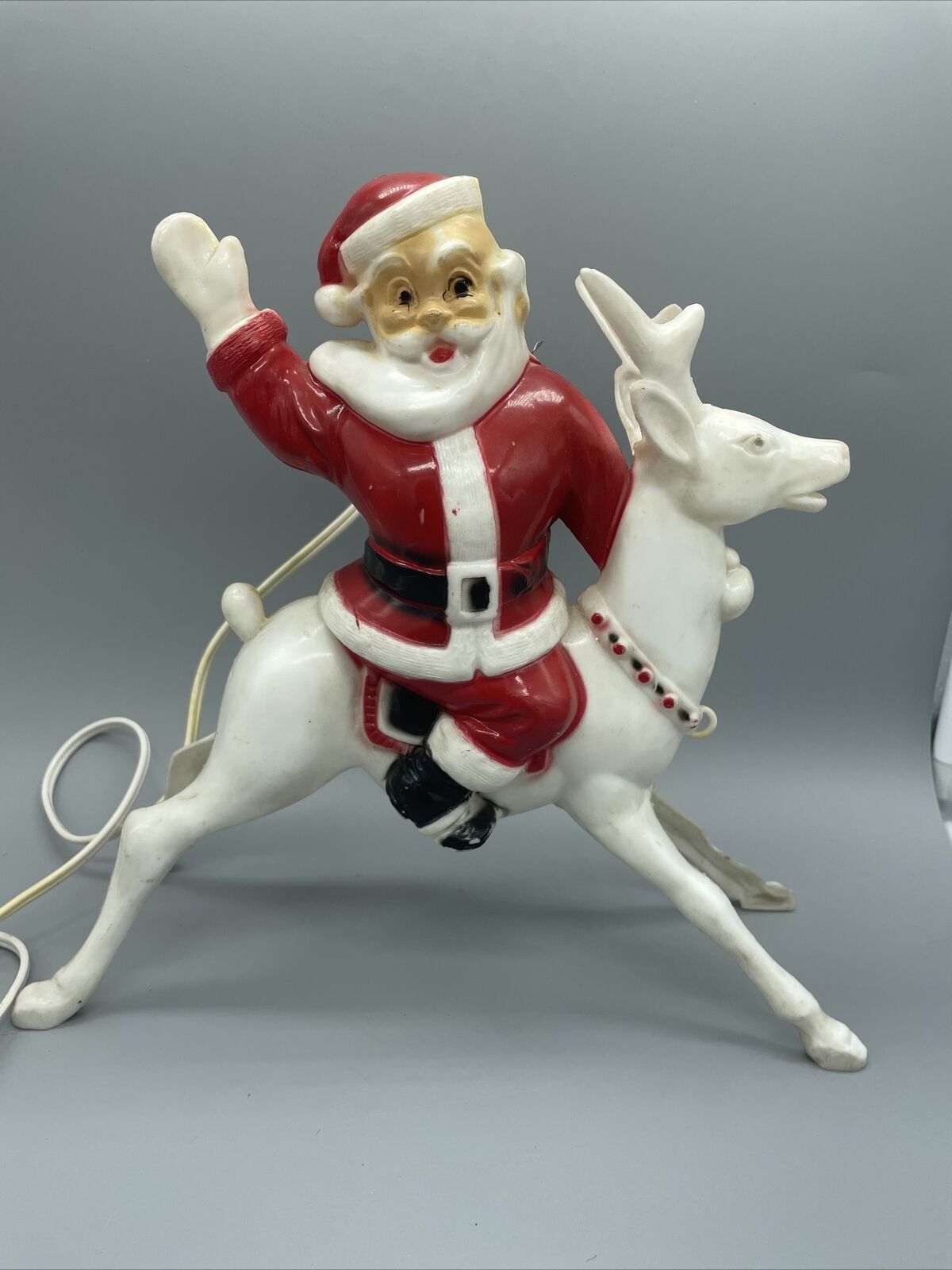 Vintage Miller Hi Ho Santa On Reindeer Horse 1950’s