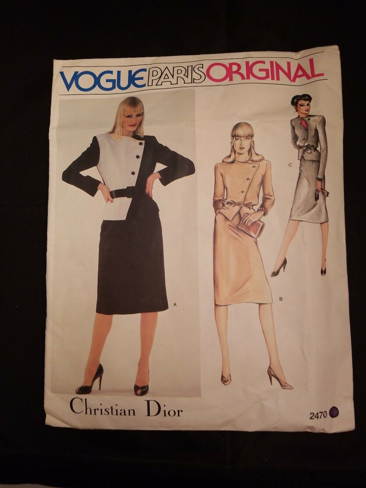 Vogue Paris Original dress Christian  Dior 2470 Cut Size 12