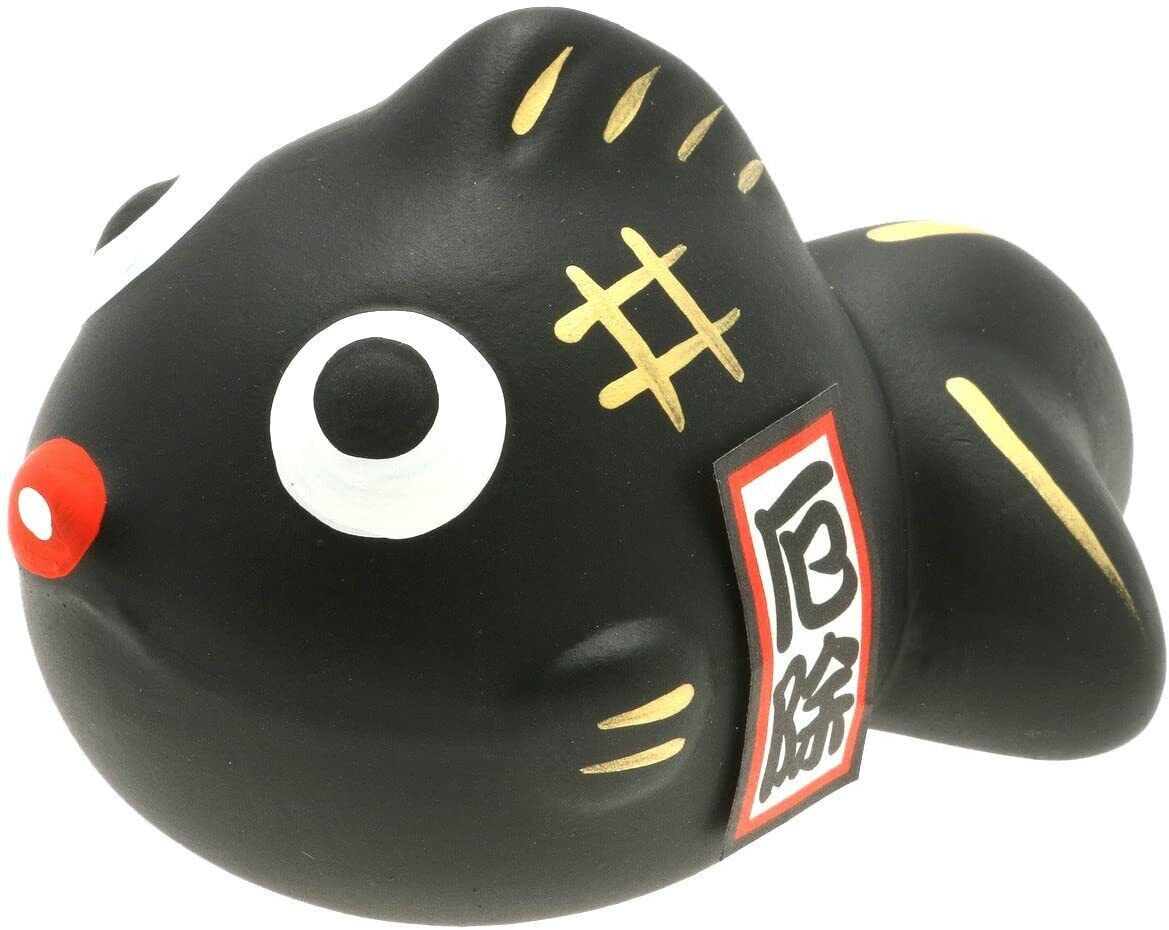 Kotobuki Kingyo Black Goldfish Lucky Collectible Figure Warding Off Bad Spirits