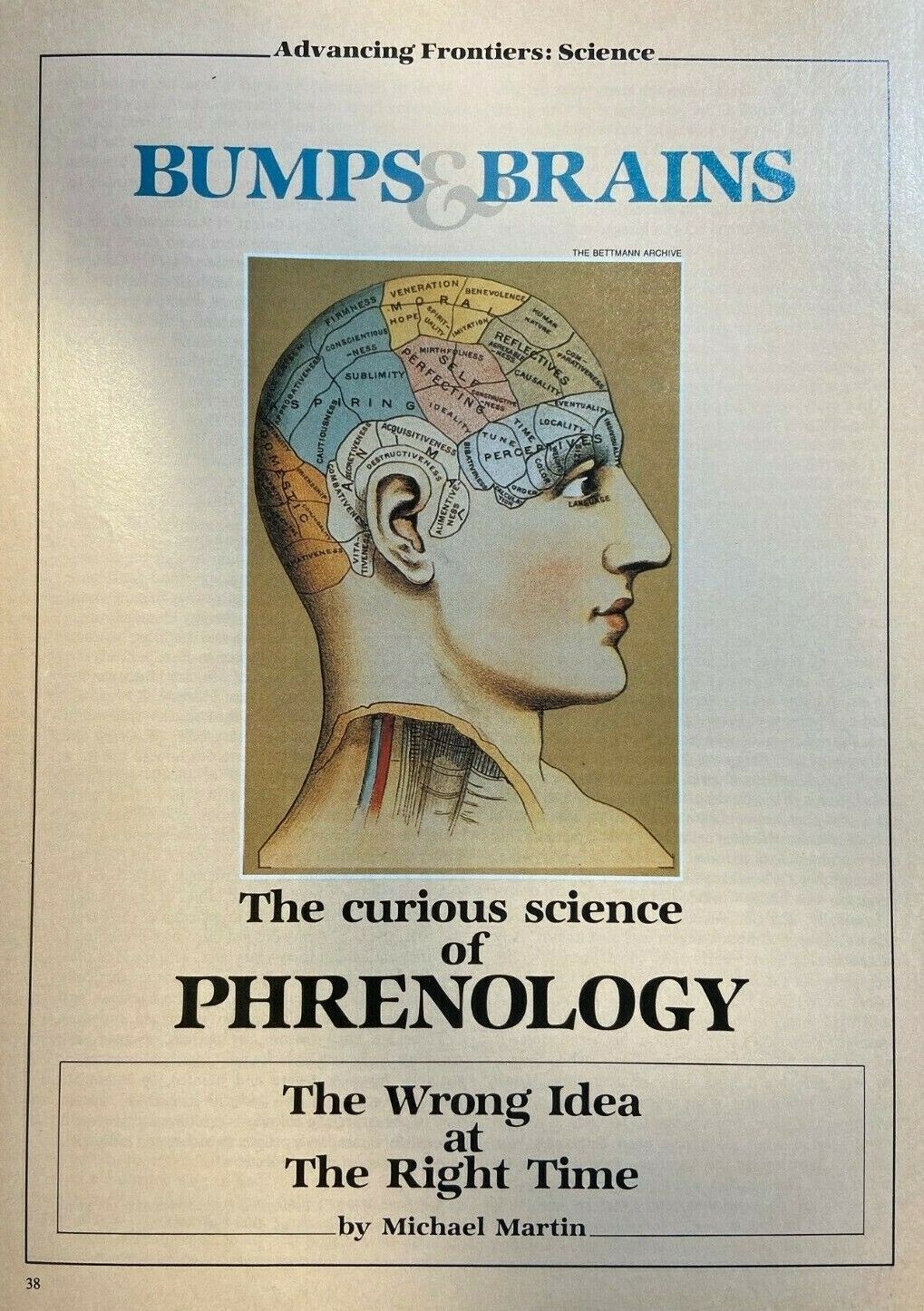 1984 Phrenology Curious Science of the Brain illustrated