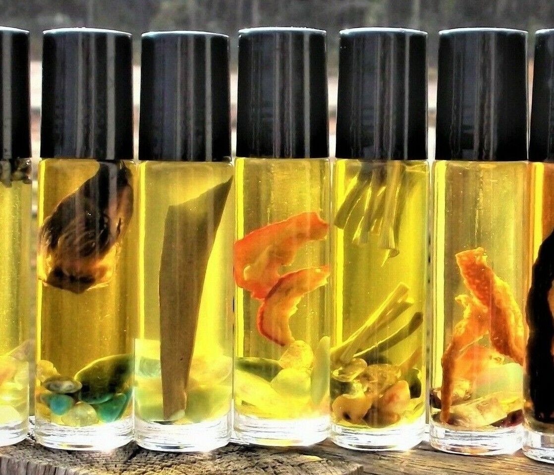 Chakra Roll-on Oils Herb & Crystal Infused Reiki Yoga Healing Organic Apothecary