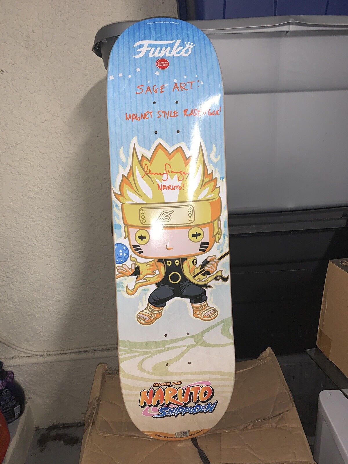 Naruto Funko Skateboard Signed