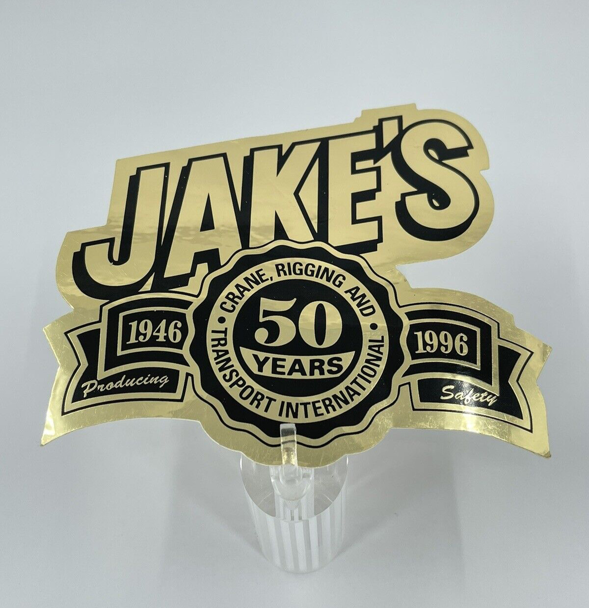 vintage decal sticker original Jakes crane 50 year Las Vegas 1946-1996 large