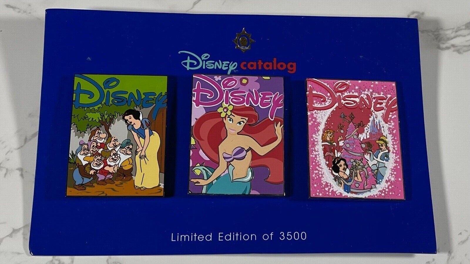 Disney Limited Edition Catalog Series #7 #8 #9 Snow White, Ariel , Pink Princess