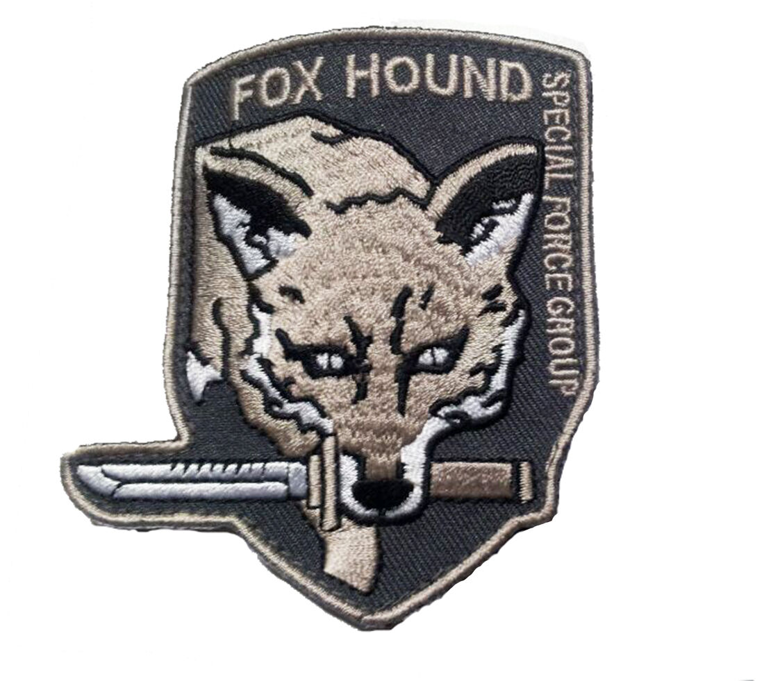 Metal Gear FOX HOUND Special Forces EMROIDERED HOOK  PATCH (FOX1)
