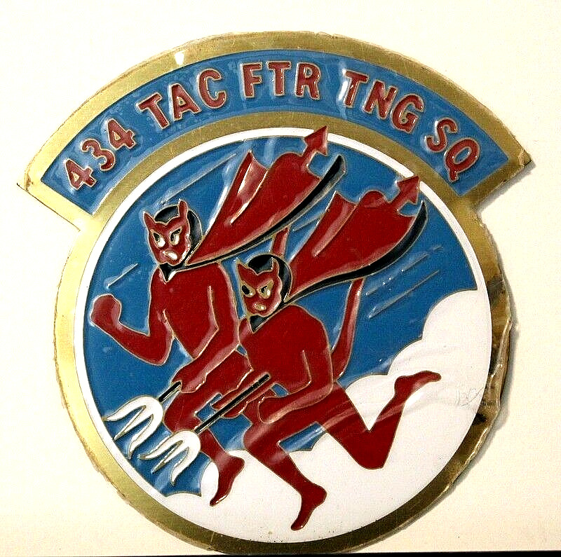 USAF 434th Tactical Fighter Training Squadron Metal Full Colored Insignia Badge