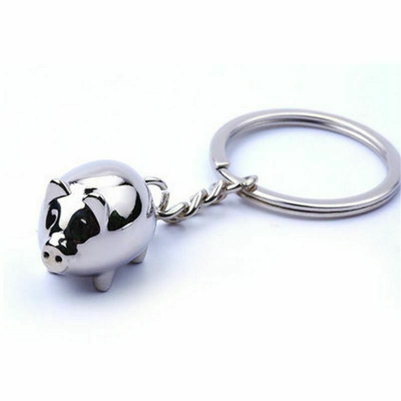Hot Fashion Metal Alloy Mini Pig Keyring Keychain Cute Key Ring Ornament Gift US