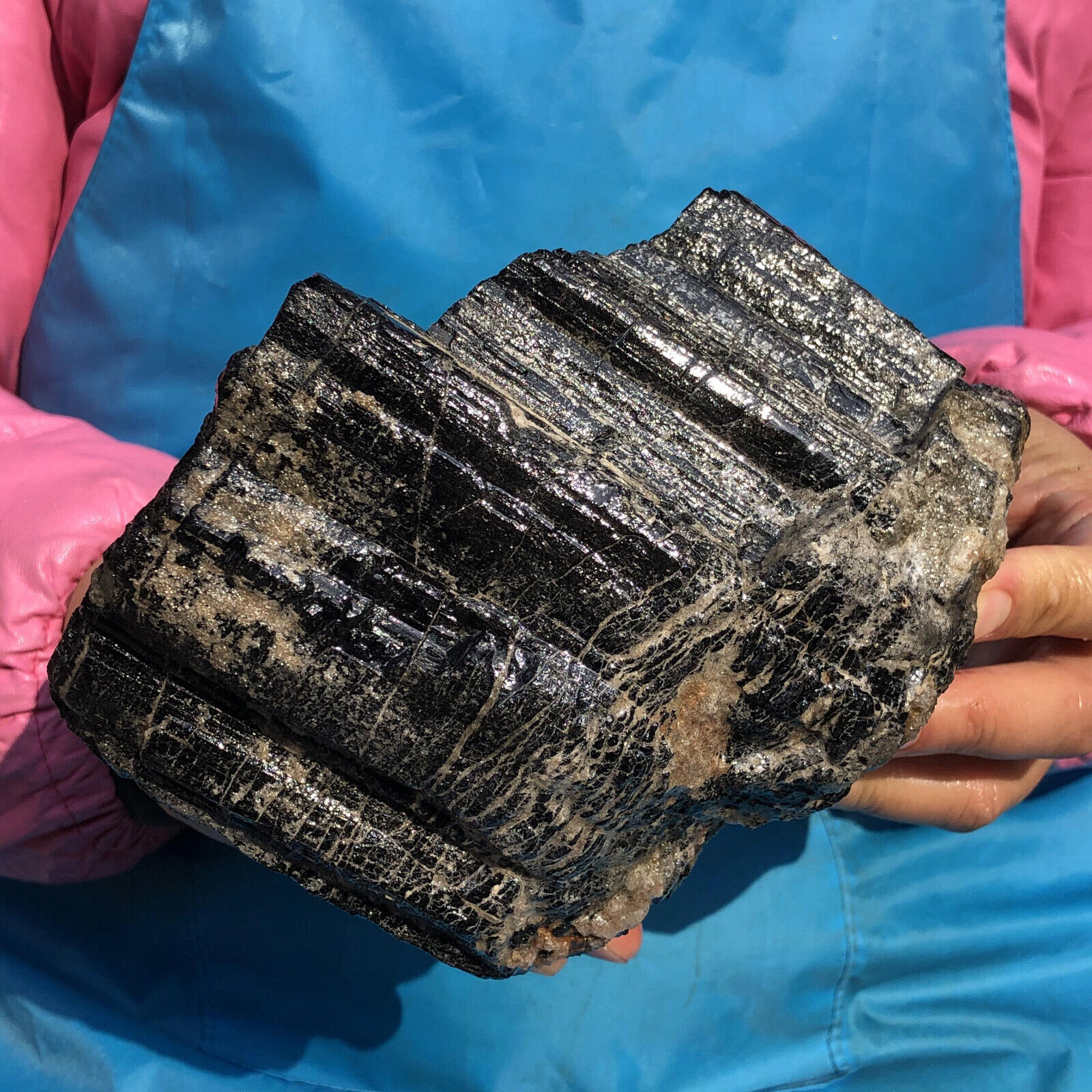 5.89LB  Natural Beautiful Black tourmaline Quartz specimen Crystal Healing Stone
