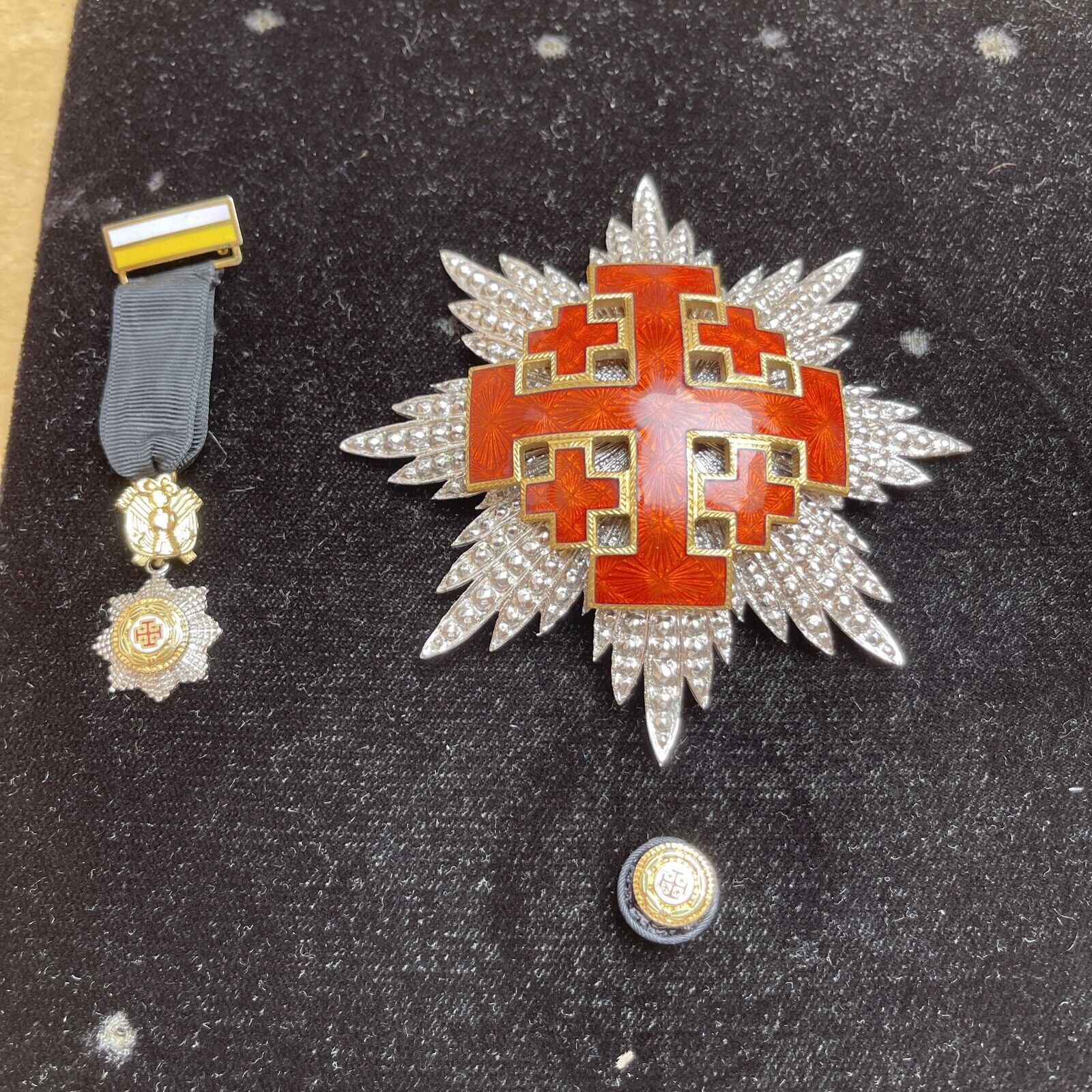 VATICAN,ORDER OF THE HOLY SEPULCHRE,BREAST STAR 90mm