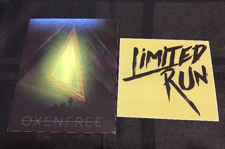 Oxenfree Limited Run Games Post Card + Sticker - Rare Lot