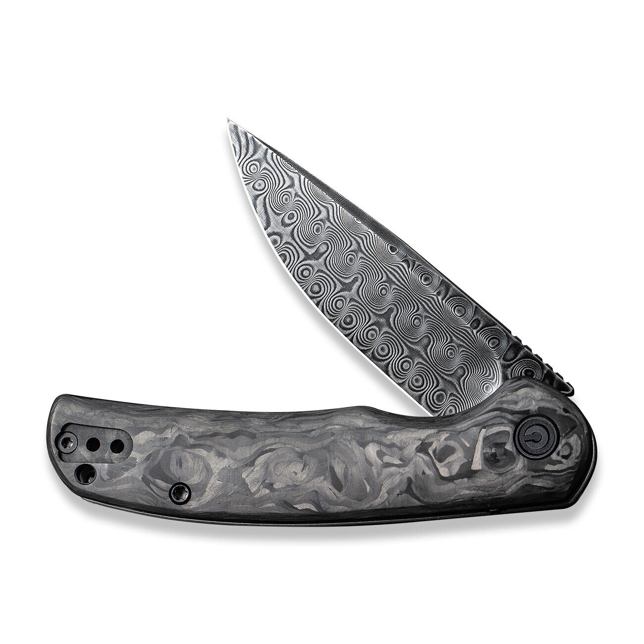 Civivi Knives NOx Frame Lock C2110DS-1 Damascus Steel Black Marble Carbon Fiber