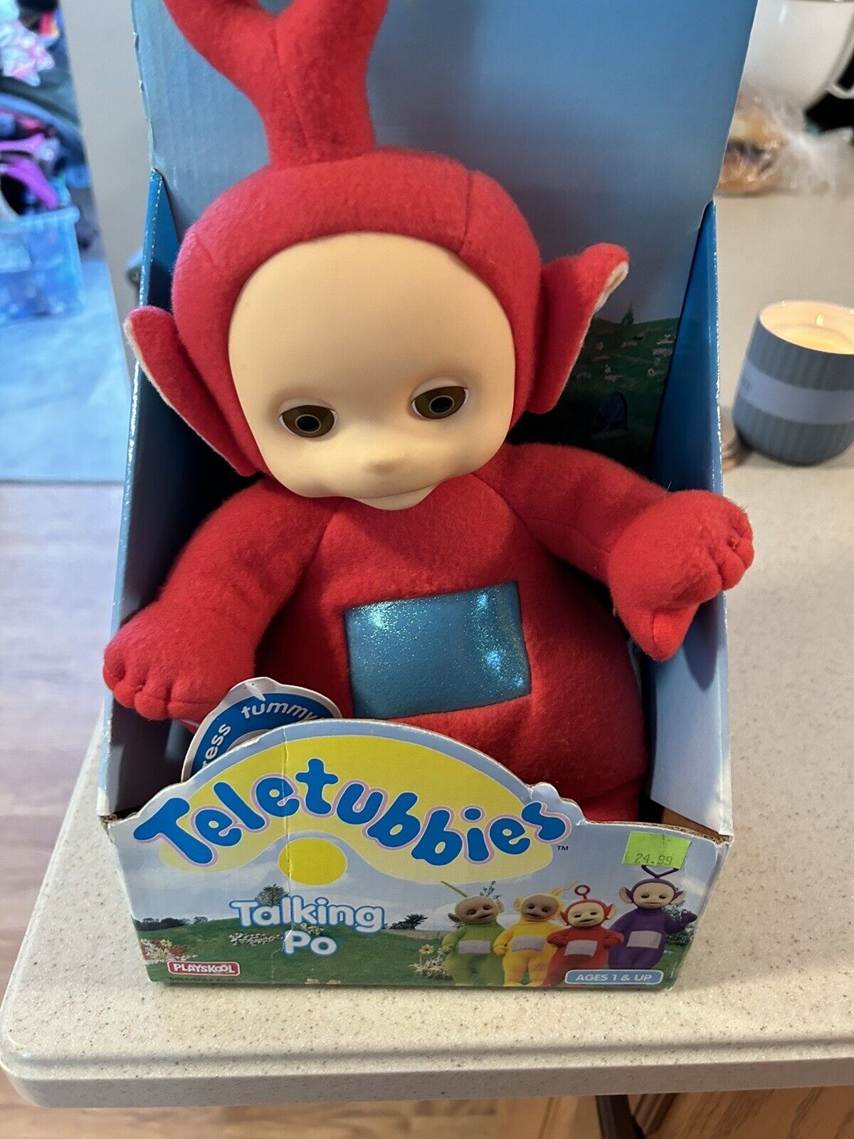 1998 Playskool Red Teletubbies TALKING PO Discontinued says**Bad Words** New Box