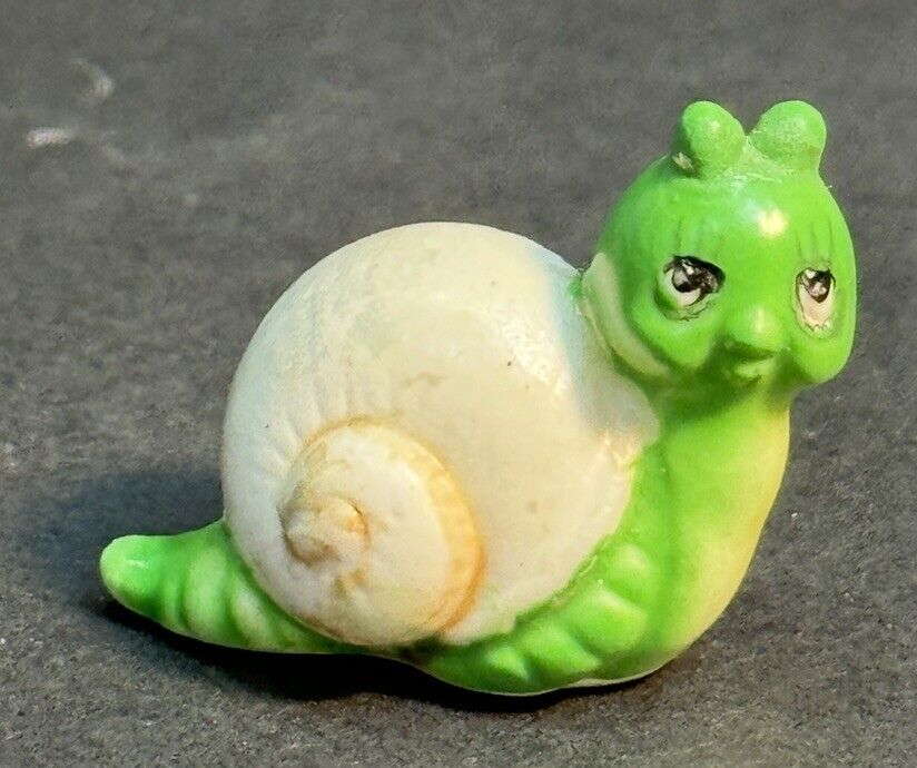 Rare Josef Originals Anthropomorphic Snail Miniature Ceramic Figurine