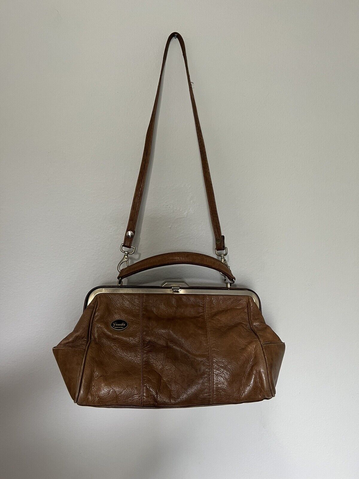 Giudi Vintage Brown Leather Shoulder Bag