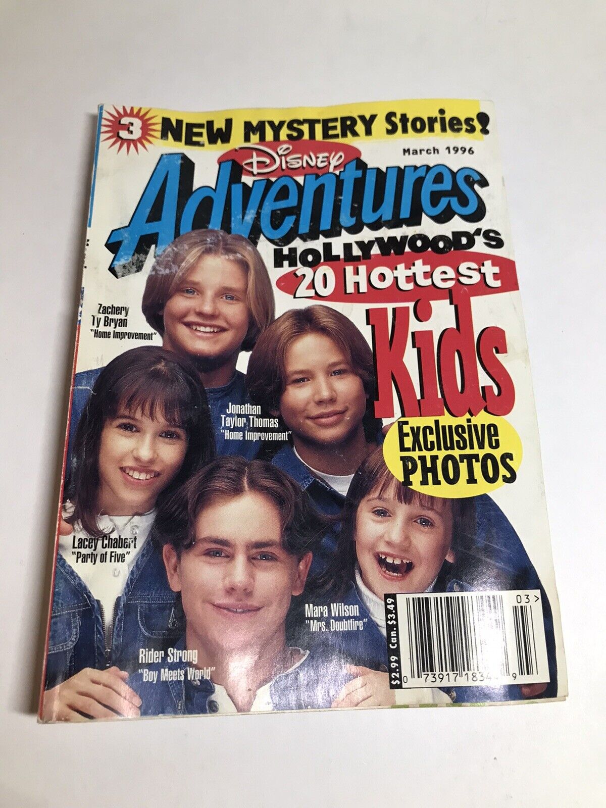 Disney Adventures March 1996 Hollywood\'s 20 Hottest Kids Magazine Digest