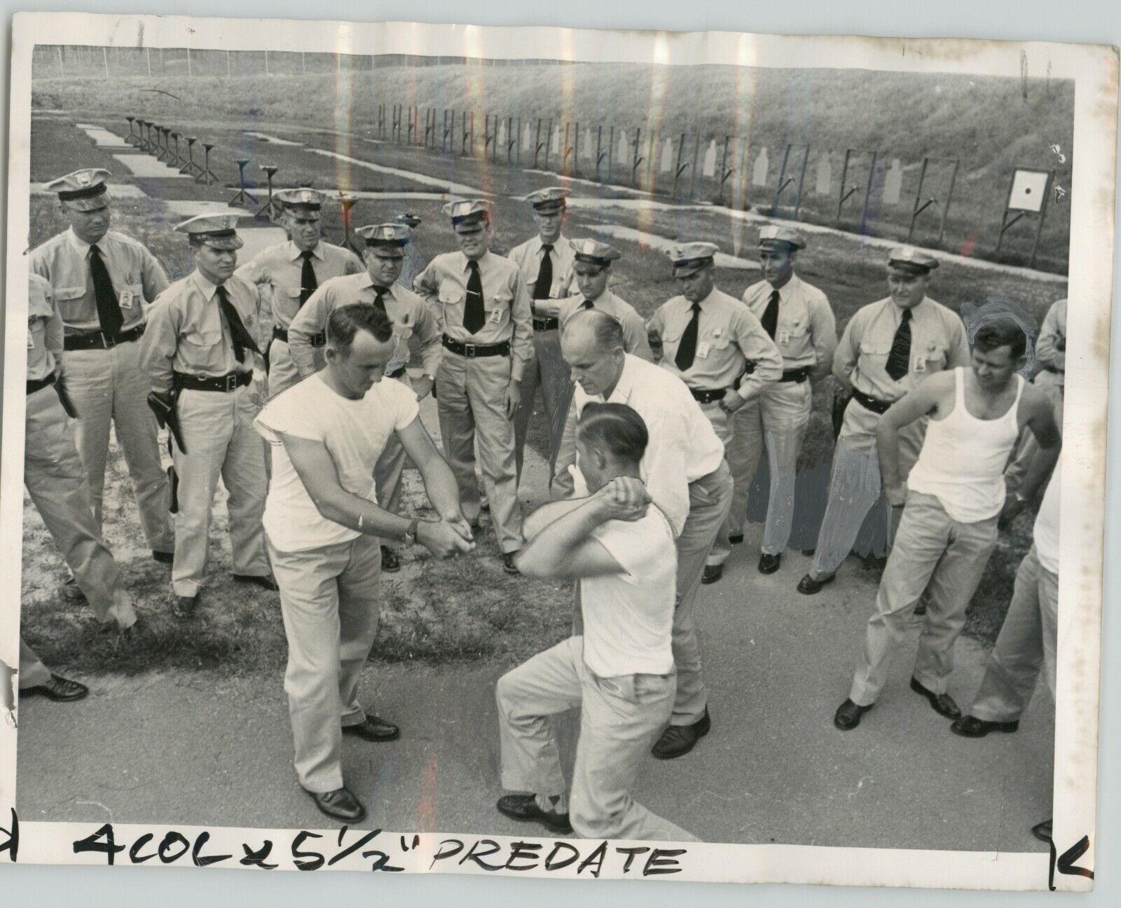 1954 Press Photo Savannah River Atomic Plant Guards Learn Judo South Carolina