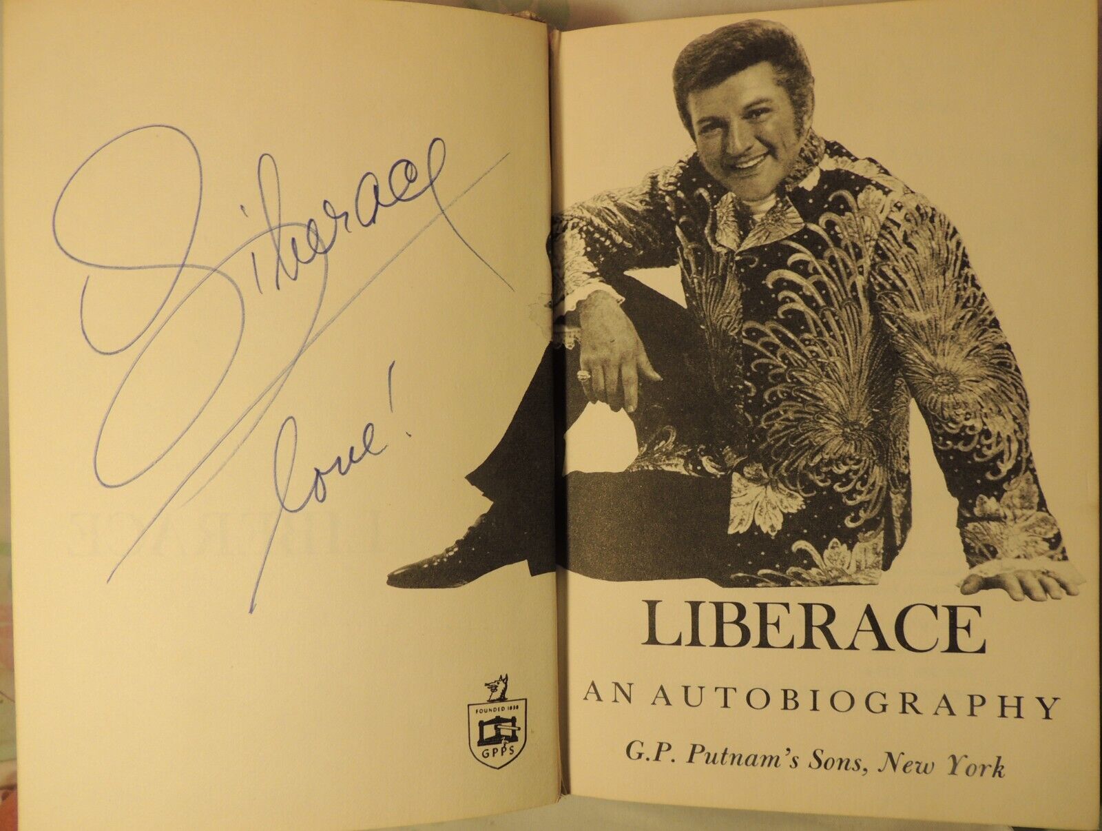 Autographed Book Liberace An Autobiography collectibles and Lawrence Welk items