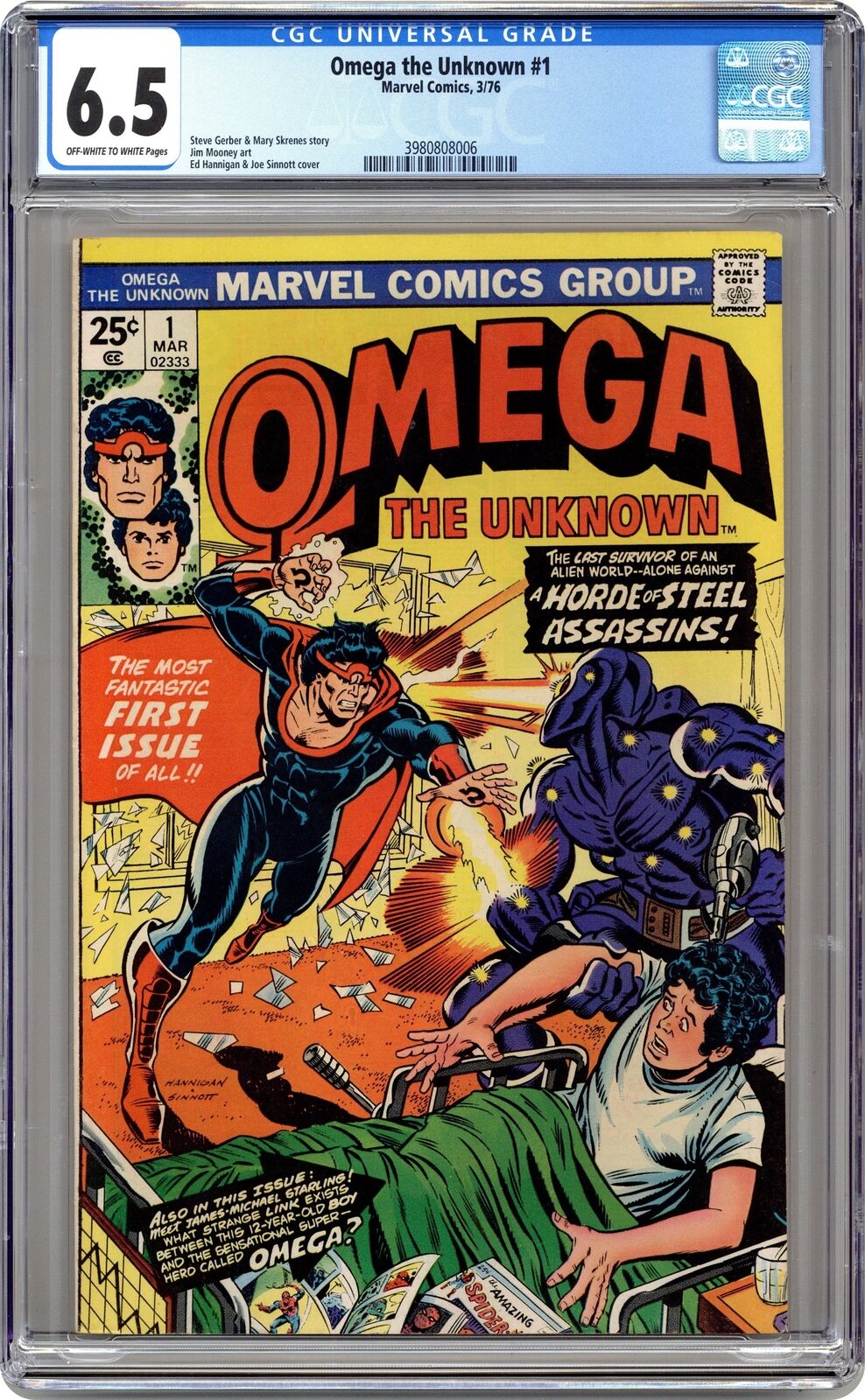 Omega The Unknown #1 CGC 6.5 1976 3980808006