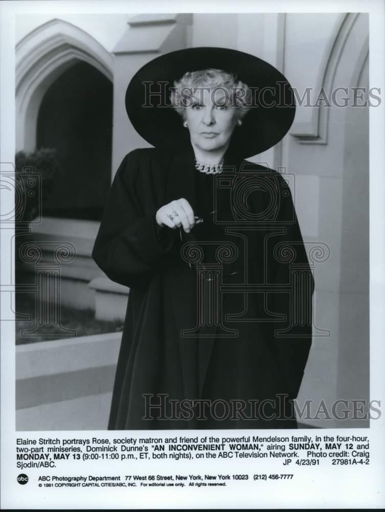 1991 Press Photo Actress Elaine Stritch stars in \
