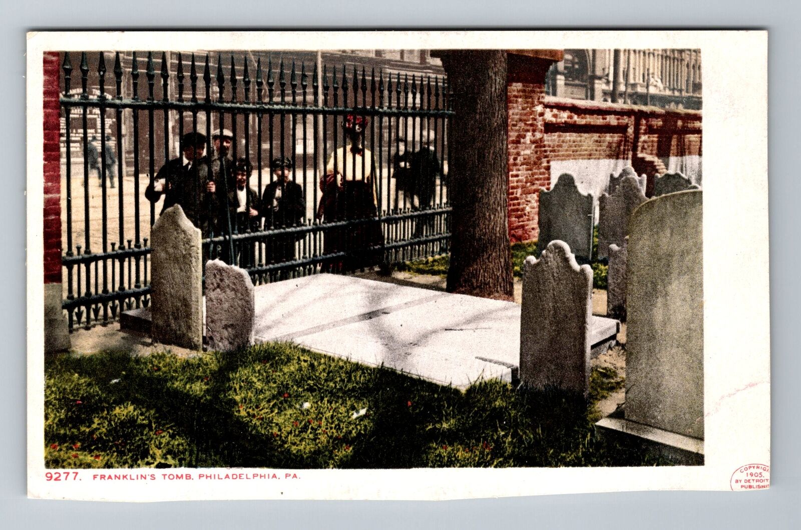 Philadelphia PA-Pennsylvania, Franklin's Tomb, Vintage Postcard