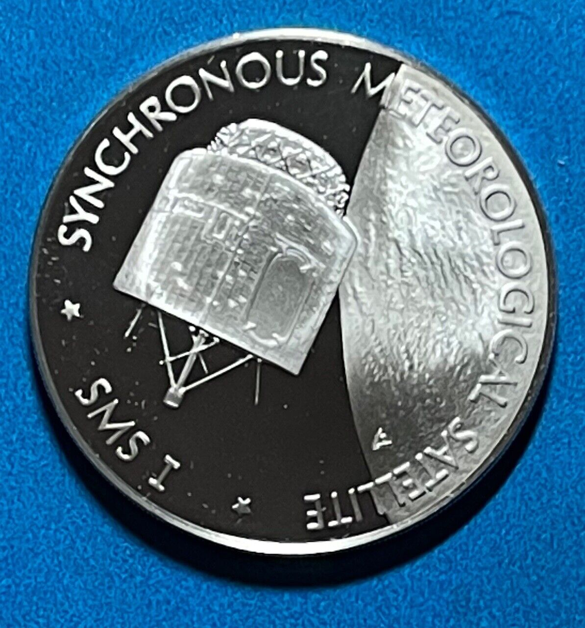 SMS 1  FLIGHTS SERIES PROOF AMERICA IN SPACE STERLING SILVER MEDAL / COIN