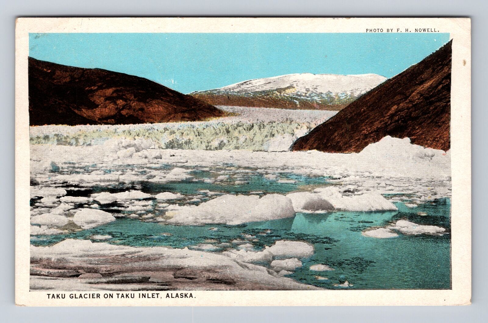Taku Inlet AK-Alaska, Taku Glacier, Antique Vintage c1924 Souvenir Postcard