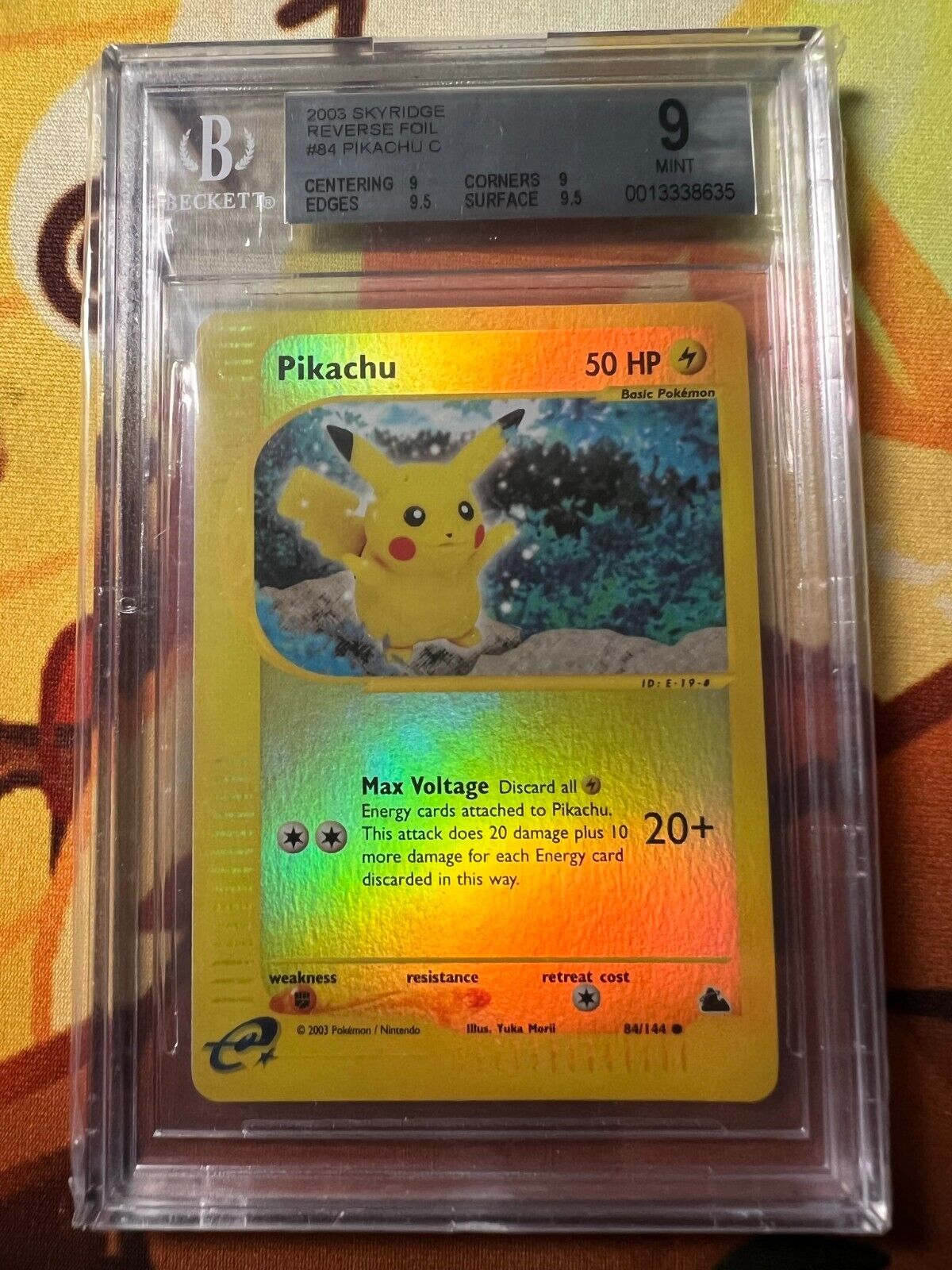 Pokemon TCG 2003 Graded skyridge pikachu reverse BGS 9