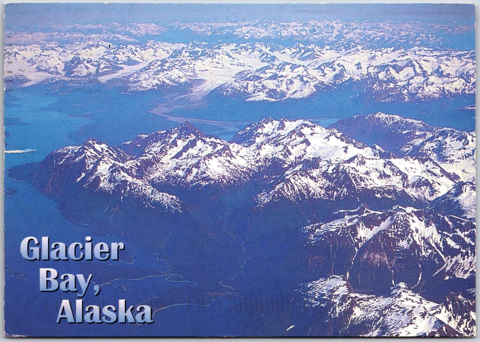 1997 Glacier Bay Alaska Aerial View National Park And Preserve Posted Postcard