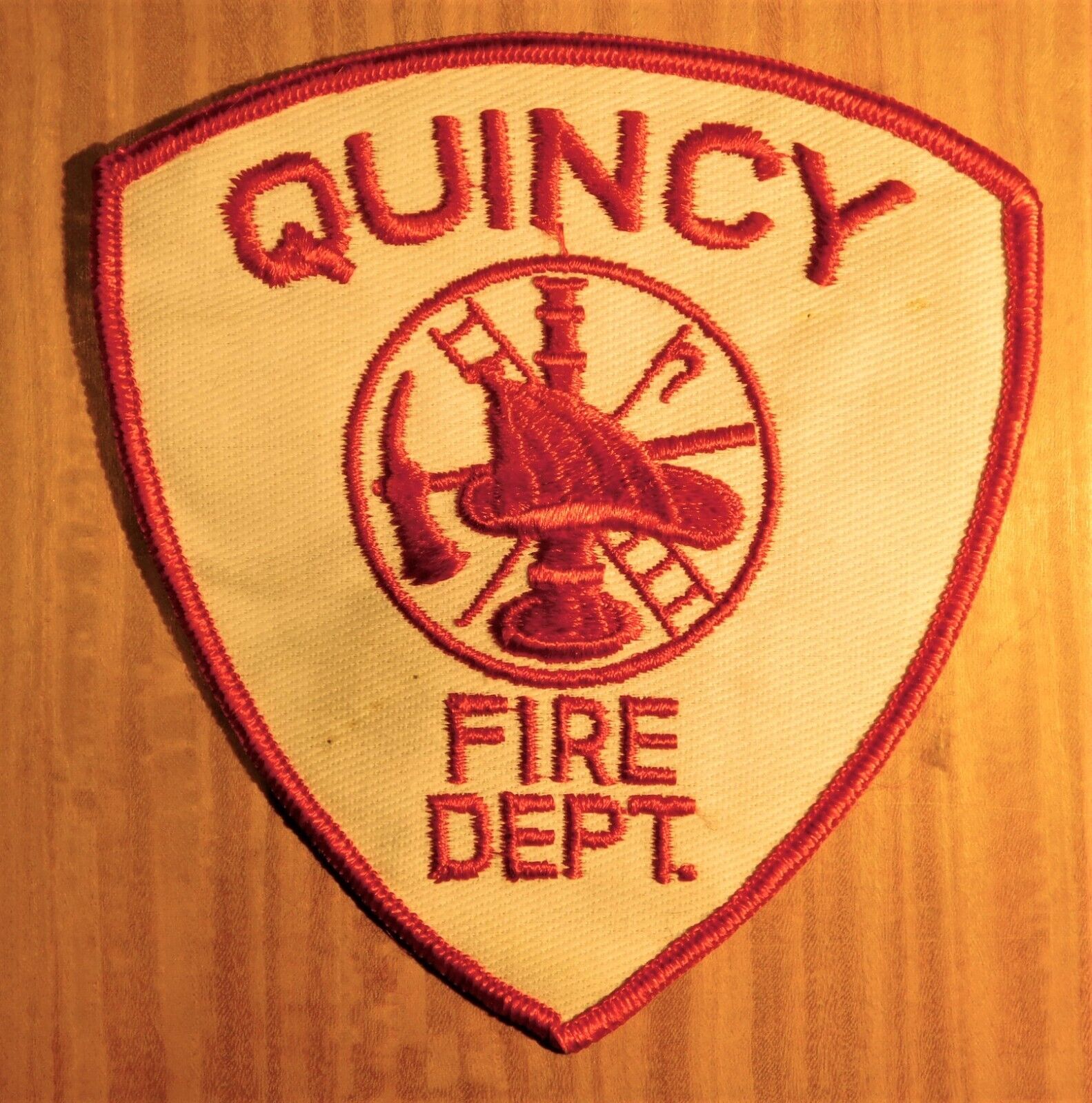 GEMSCO NOS Vintage Collectible Patch FIRE DEPT. QUINCY MA  Original 45+ MINT