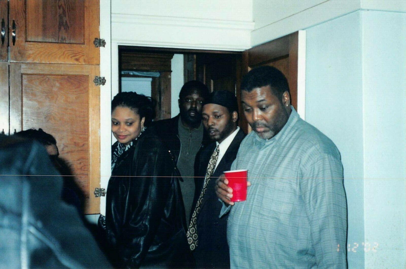2000s Found Color Photo African American Black Men Woman House Party #22