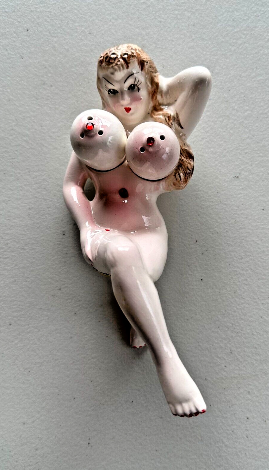1950\'s Naughty Naked “Spice Of life” Lady Boobs Salt & Pepper Shakers Japan