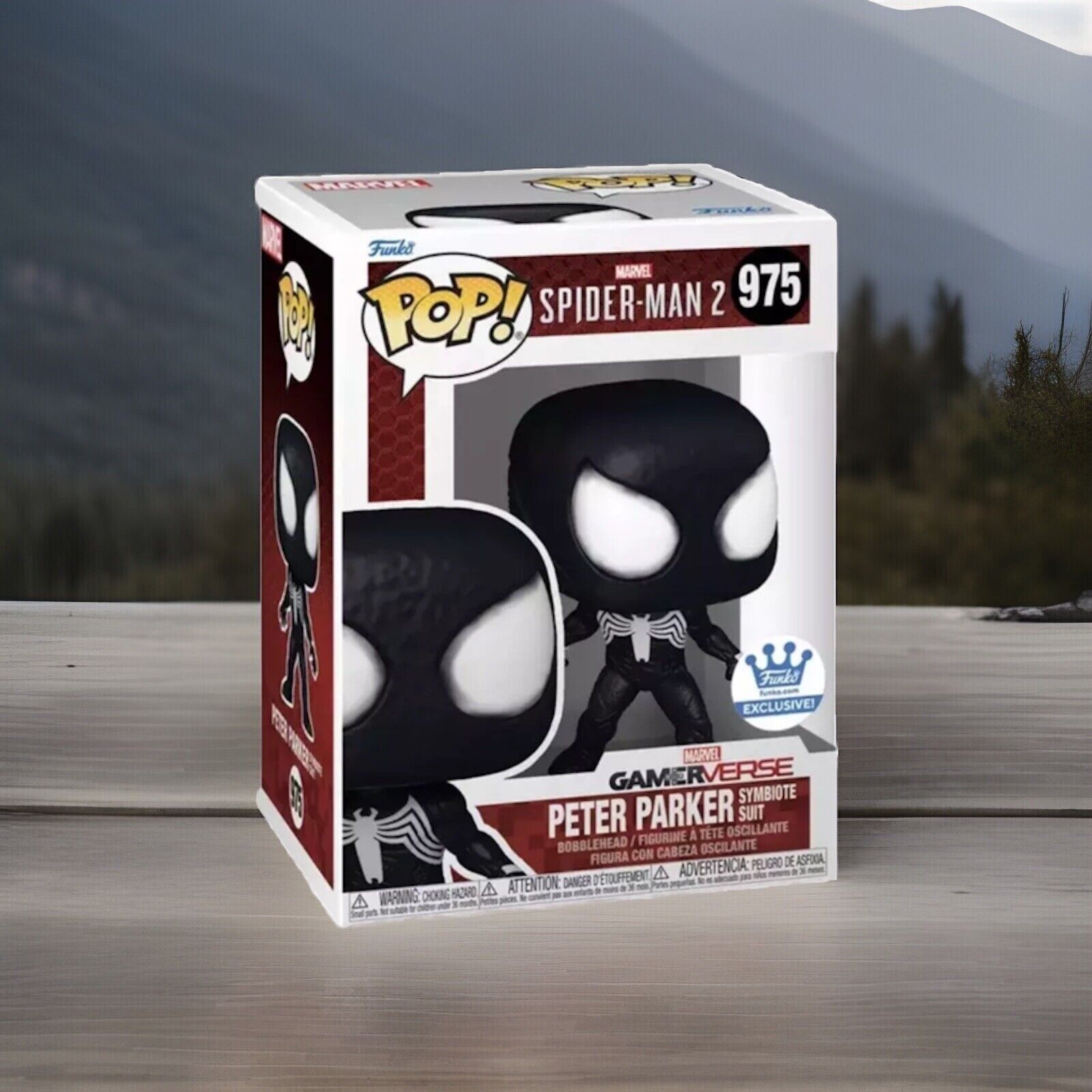 Funko POP Symbiote Suit Peter Parker #975 Funko Shop Ex W/ Protector Confirmed